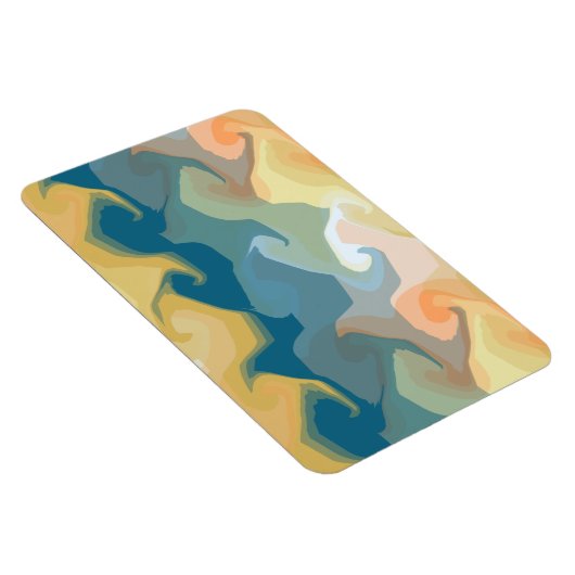 ABSTRAKT GOLD GREEN BUE MAGNET (Rechte Seite)