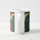 Abstrakt Gold grün und rot Jumbo-Tasse (Rückseite)