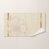 Abstrakt Gold Ivory Floral Badhandtuch Set (Handtuch)