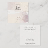 Abstrakt-Gold-Lila-Logo-Band-Bildschirm Quadratische Visitenkarte (Vorne/Hinten)