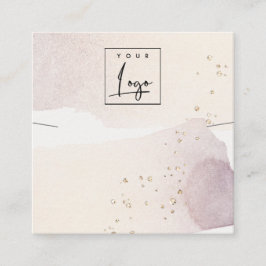 Abstrakt-Gold-Lila-Logo-Band-Bildschirm Quadratische Visitenkarte