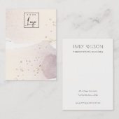 Abstrakt-Gold-Lila-Logo-Band-Bildschirm Visitenkarte (Vorne/Hinten)