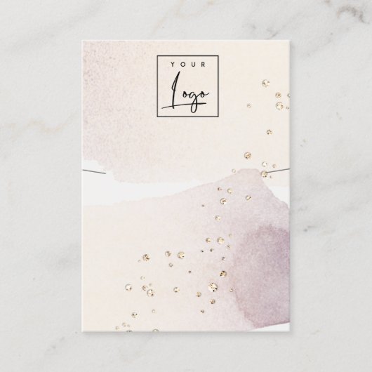 Abstrakt-Gold-Lila-Logo-Band-Bildschirm Visitenkarte (Vorderseite)