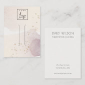 Abstrakt-Gold-Lila-Logoklammer Visitenkarte (Vorne/Hinten)