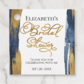 Abstrakt Gold Navy Blue Brautparty Vielen Dank Geschenkanhänger (Vorderseite)