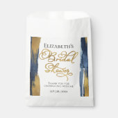 Abstrakt Gold Navy Blue Brautparty Vielen Dank Geschenktütchen (Vorderseite)
