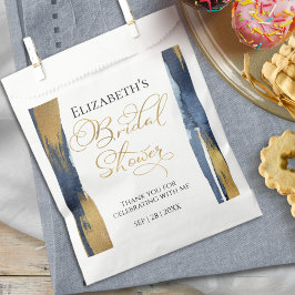 Abstrakt Gold Navy Blue Brautparty Vielen Dank Geschenktütchen
