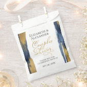 Abstrakt Gold Navy Blue Couples Dusche Vielen Dank Geschenktütchen (Ausgeschnitten)
