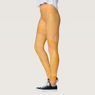 Abstrakt Gold Orange Leggings