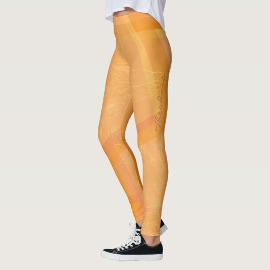 Abstrakt Gold Orange Leggings (Links)