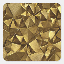 Abstrakt-Gold-Square-Aufkleber Quadratischer Aufkleber