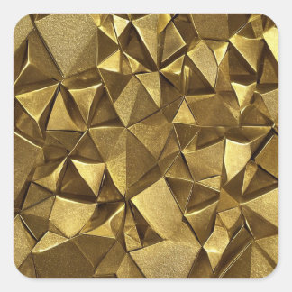 Abstrakt-Gold-Square-Aufkleber Quadratischer Aufkleber