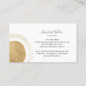 Abstrakt-Gold-Sun-Therapeut Visitenkarte (Rückseite)