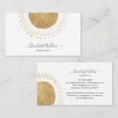 Abstrakt-Gold-Sun-Therapeut Visitenkarte (Vorne/Hinten)