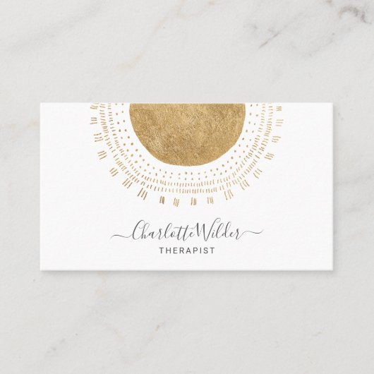 Abstrakt-Gold-Sun-Therapeut Visitenkarte (Vorderseite)