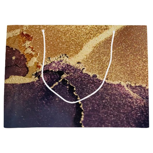 Abstrakt Golden Große Geschenktüte (Vorderseite)