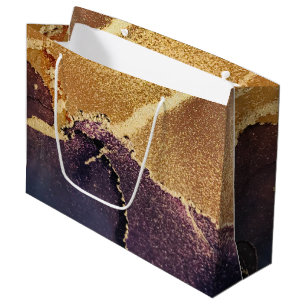 Abstrakt Golden Große Geschenktüte