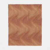 Abstrakt Golden Waves Fleece Blanket (Vorderseite)