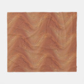 Abstrakt Golden Waves Fleece Blanket (Vorderseite (Horizontal))