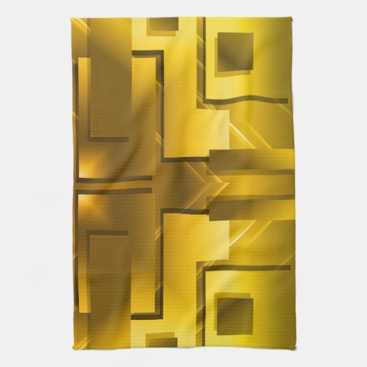 Abstrakt-Golden Yellow Geschirrtuch (Vertikal)