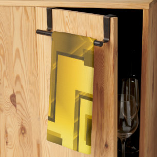 Abstrakt-Golden Yellow Geschirrtuch