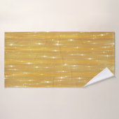 Abstrakt goldgelb mit Glitzer Badehandtuch (Badehandtuch)