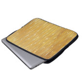 Abstrakt goldgelb mit Glitzer Laptopschutzhülle (Vorne Knopf)