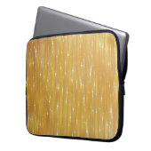 Abstrakt goldgelb mit Glitzer Laptopschutzhülle (Vorderseite Links)
