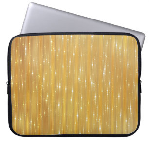 Abstrakt goldgelb mit Glitzer Laptopschutzhülle