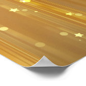 Abstrakt goldgelb mit Glitzer Poster (Ecke)