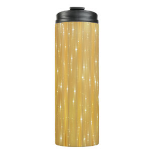 Abstrakt goldgelb mit Glitzer Thermosbecher