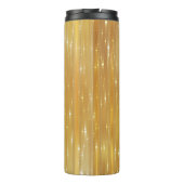 Abstrakt goldgelb mit Glitzer Thermosbecher (Rückseite)
