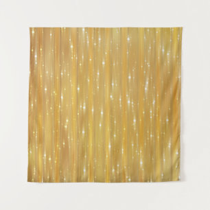 Abstrakt goldgelb mit Glitzer Wandteppich