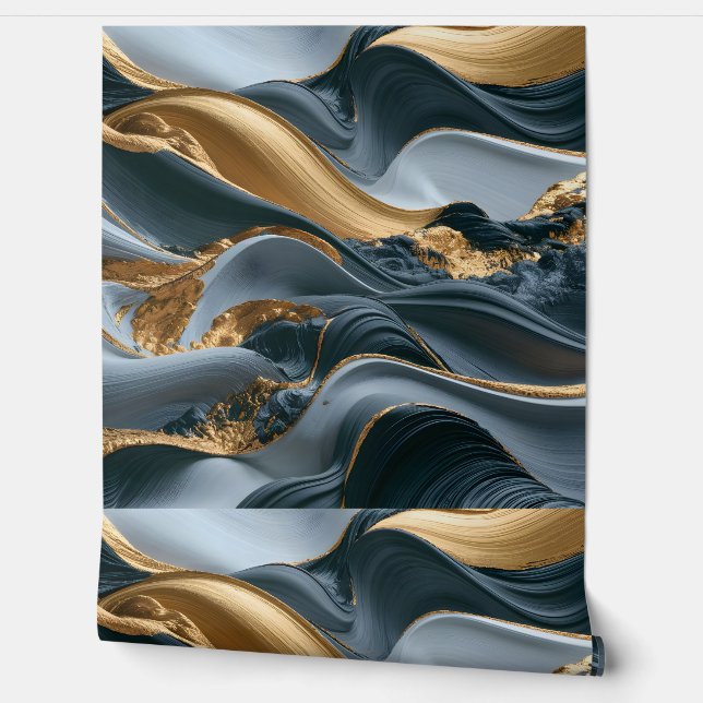 Abstrakt Goldscape Tapete (Abrollen)