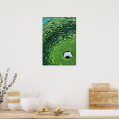 Abstrakt Golf Green Textured Impasto Malerei Poster (Küche)