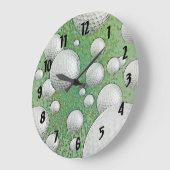 ABSTRAKT GOLFBALLS GROßE WANDUHR (Winkel)
