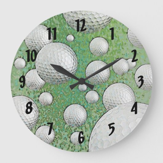 ABSTRAKT GOLFBALLS GROßE WANDUHR (Vorderseite)
