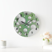ABSTRAKT GOLFBALLS GROßE WANDUHR (Zuhause)