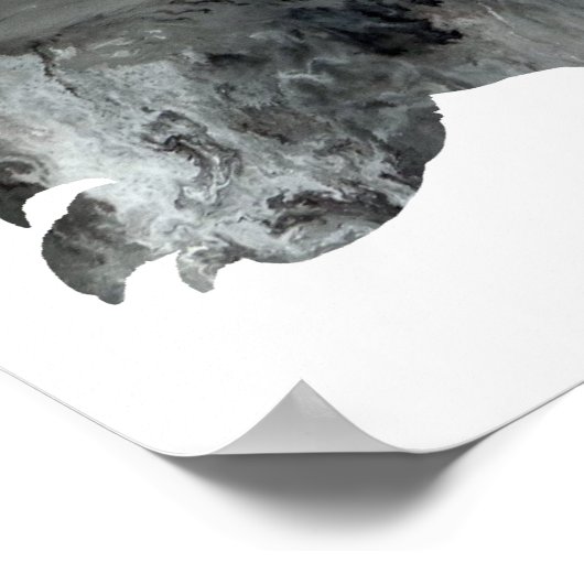 Abstrakt Gopher-Silhouette Poster (Ecke)