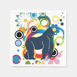 Abstrakt Gorilla Paper Napkins Serviette