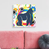 Abstrakt Gorilla Wrapped Canvas Leinwanddruck (Insitu (Wohnzimmer))