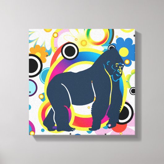 Abstrakt Gorilla Wrapped Canvas Leinwanddruck (Vorderseite)