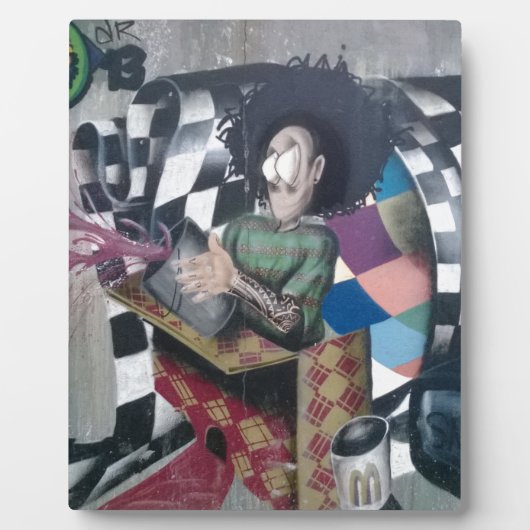 Abstrakt Graffiti Artwork Fotoplatte (Vorderseite)