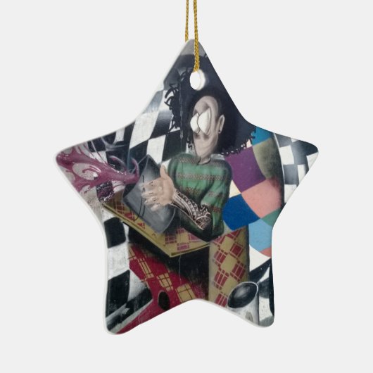 Abstrakt Graffiti Artwork Keramikornament (Rechts)