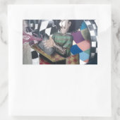 Abstrakt Graffiti Artwork Rechteckiger Aufkleber (Tasche)