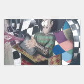 Abstrakt Graffiti Artwork Rechteckiger Aufkleber (Vorderseite)