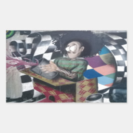 Abstrakt Graffiti Artwork Rechteckiger Aufkleber