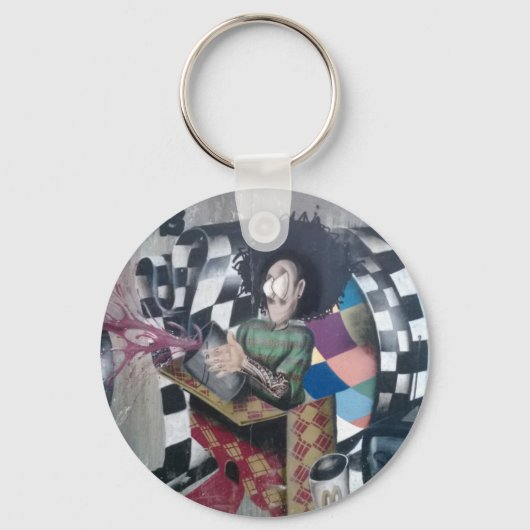 Abstrakt Graffiti Artwork Schlüsselanhänger (Vorderseite)