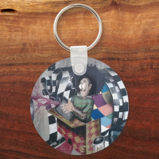 Abstrakt Graffiti Artwork Schlüsselanhänger (Vorderseite)