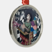 Abstrakt Graffiti Artwork Silbernes Ornament (Rechts)